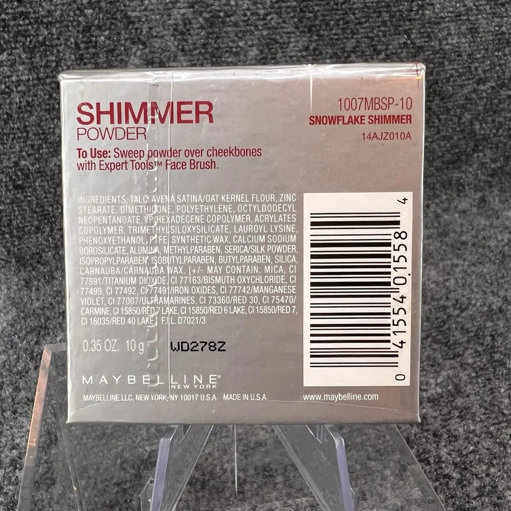 New Maybelline Pressed Shimmer Powder 1007MBSP-10 Snowflake Shimmer 0.35oz